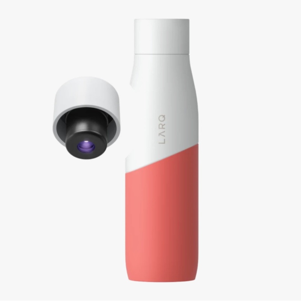LARQ Coral and White Self-Cleaning Water Bottle Movement silicone SLEEVE